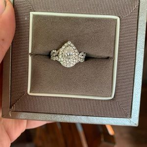 Neil lane pear shaped engagement ring.